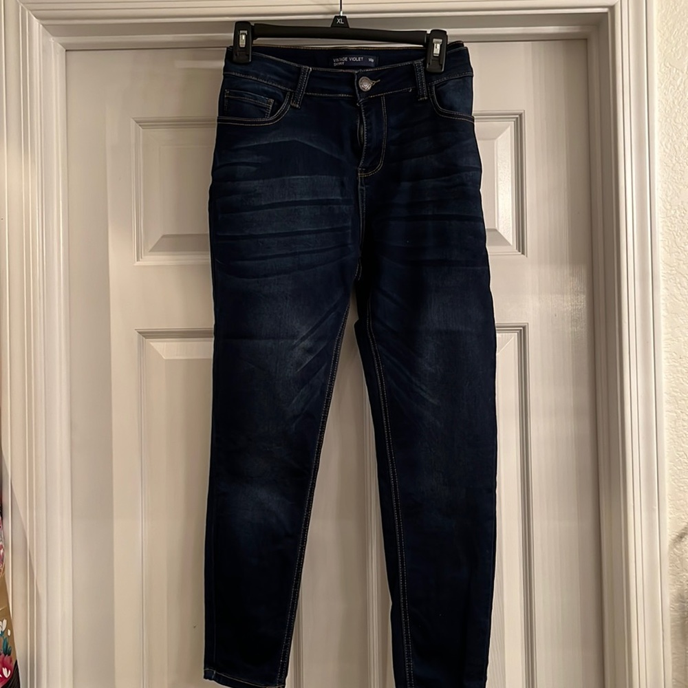 Dark blue skinny jeans